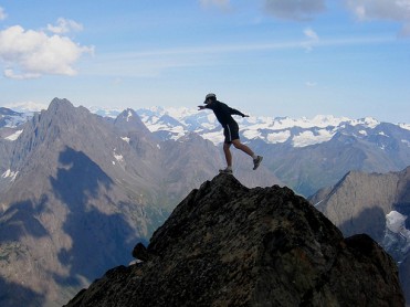 photo credit: "Balancing on the Brink." Eagle Peak summit, Chugach Mountains, Alaska via photopin (license)