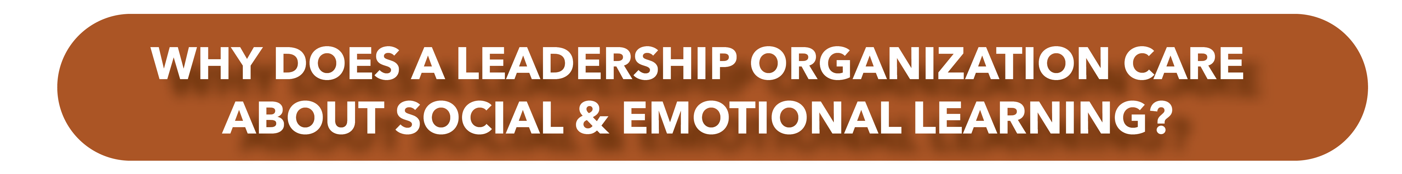 Why Does A Leadership Organization Care About Social and Emotional Learning?